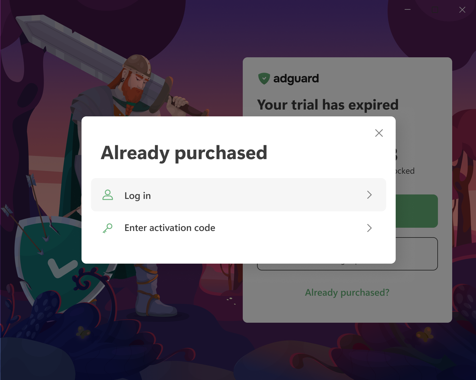 Log in through the browser *border