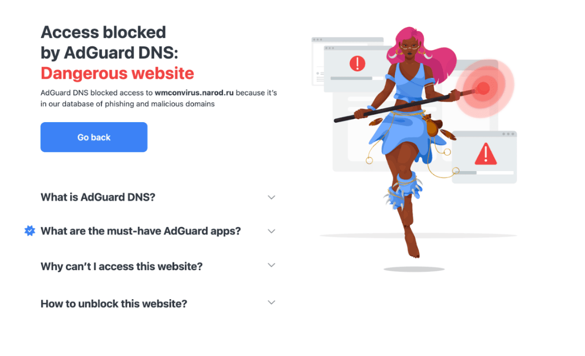 DNS warning