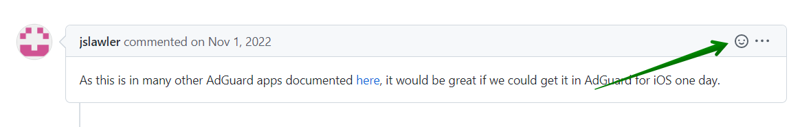 GitHub issue without reactions