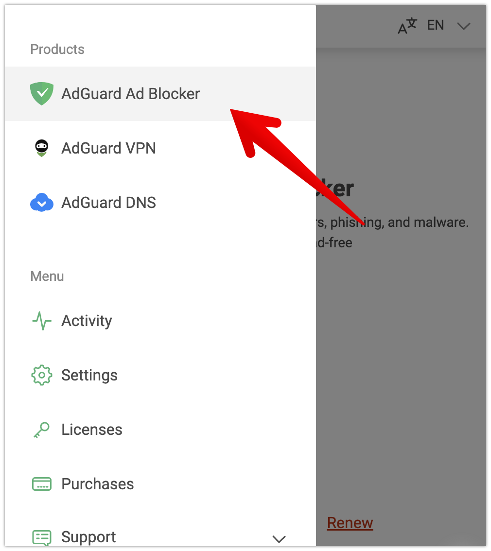Account Ad Blocker tab *mobile