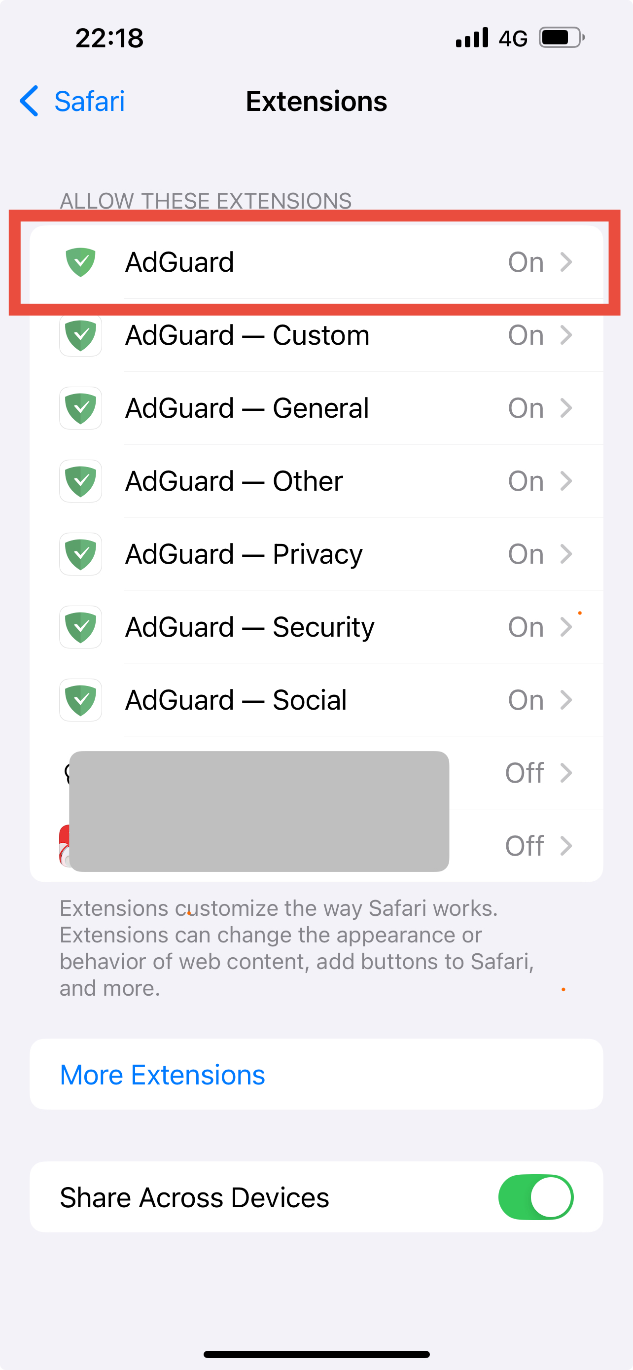 Select AdGuard *mobile_border