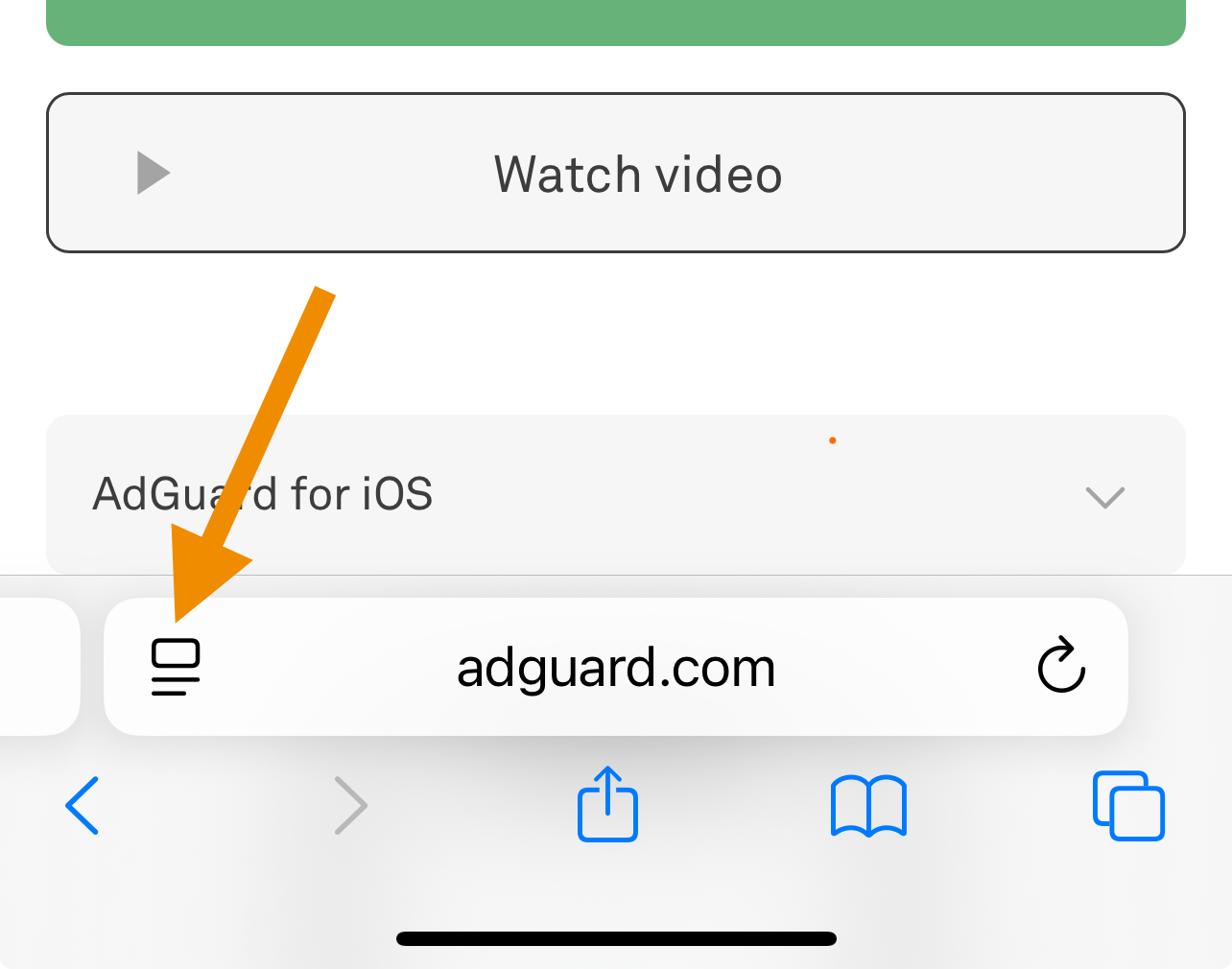 In Safari tap icon on the left of URL field *mobile_border