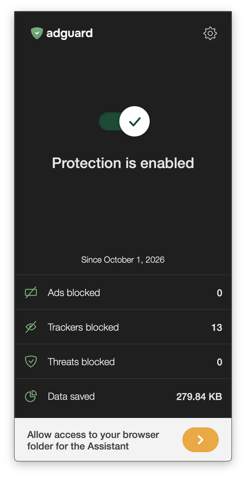 AdGuard popup *mobile