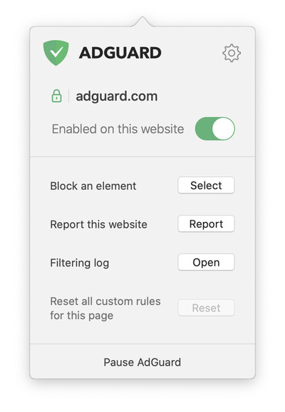 adguard assistant safari