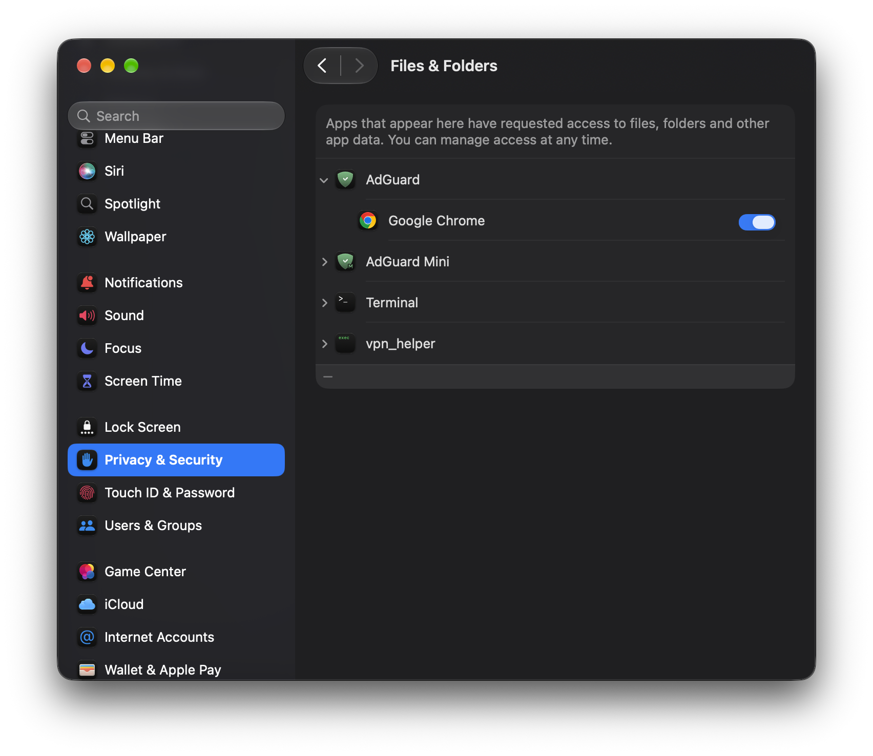 System Settings
