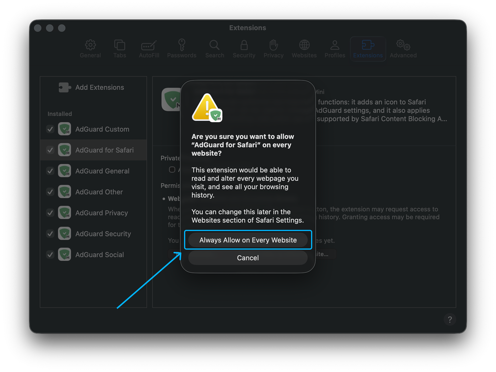 Always allow notification