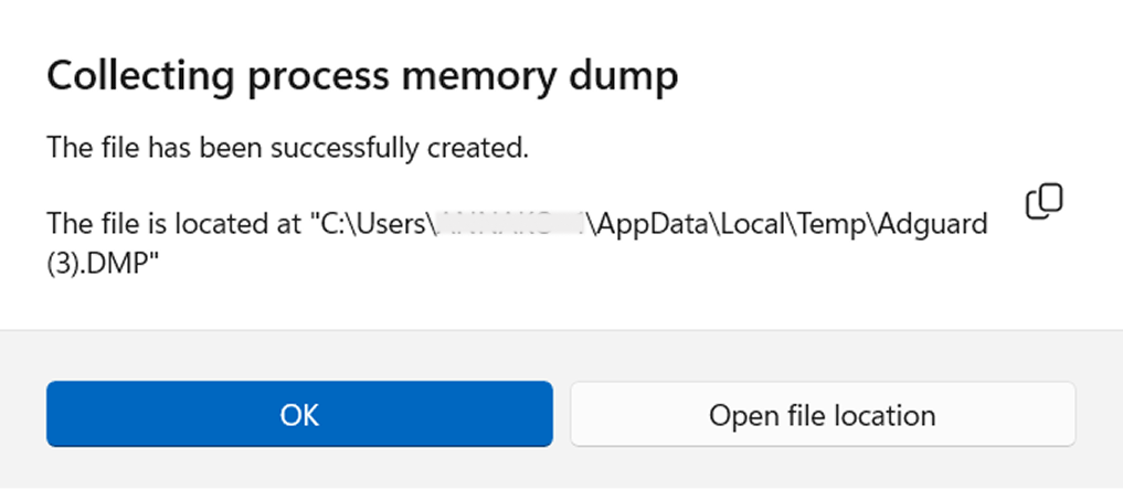 Open file location *border
