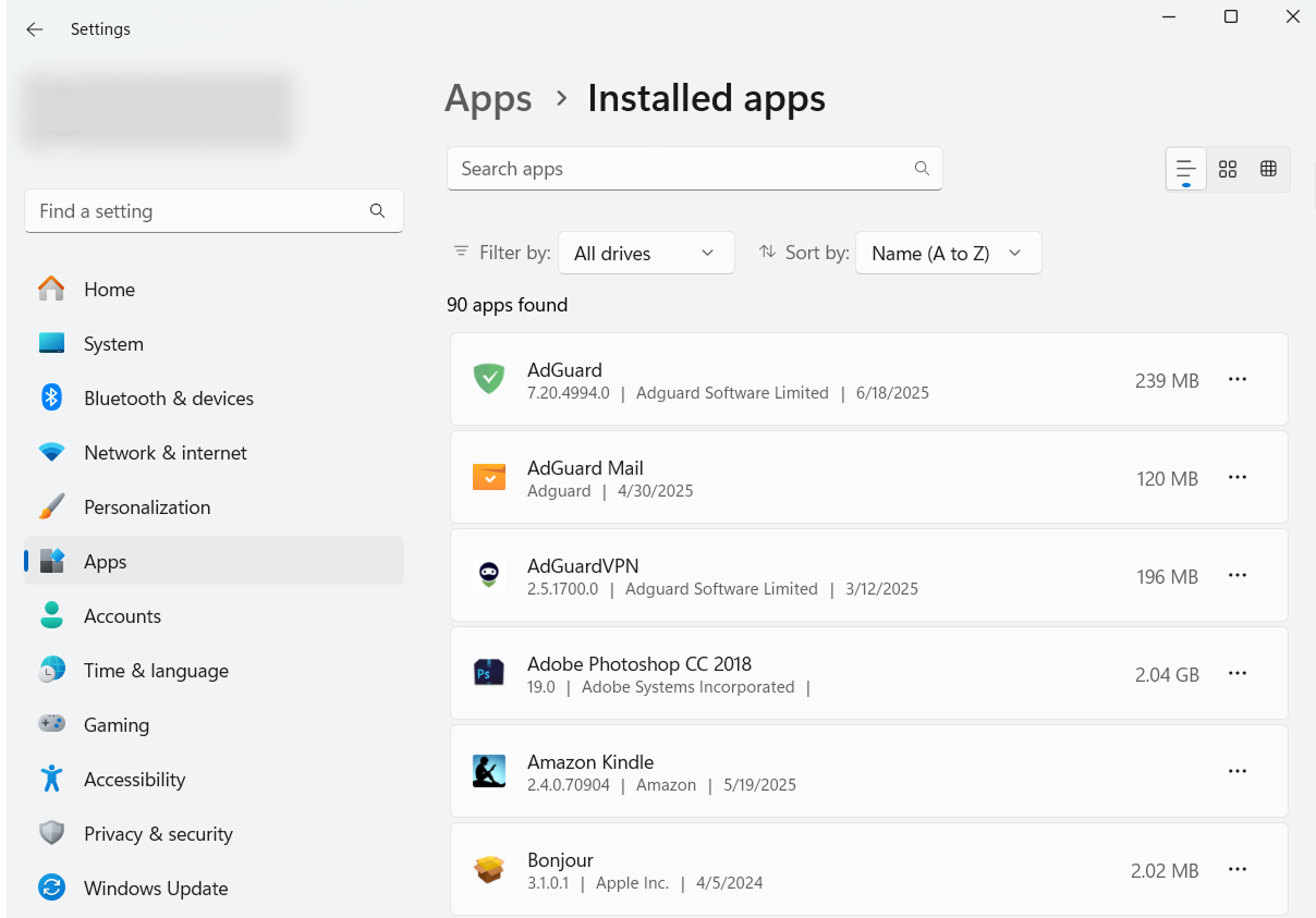 Windows 10 & 11 uninstallation *border