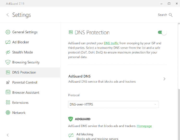 adguard general settings