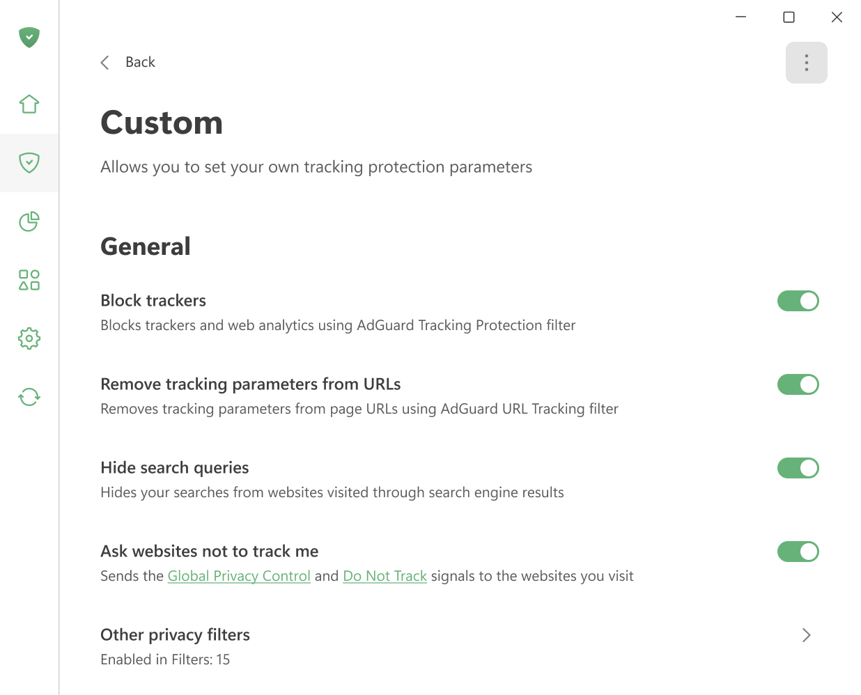 General settings *border