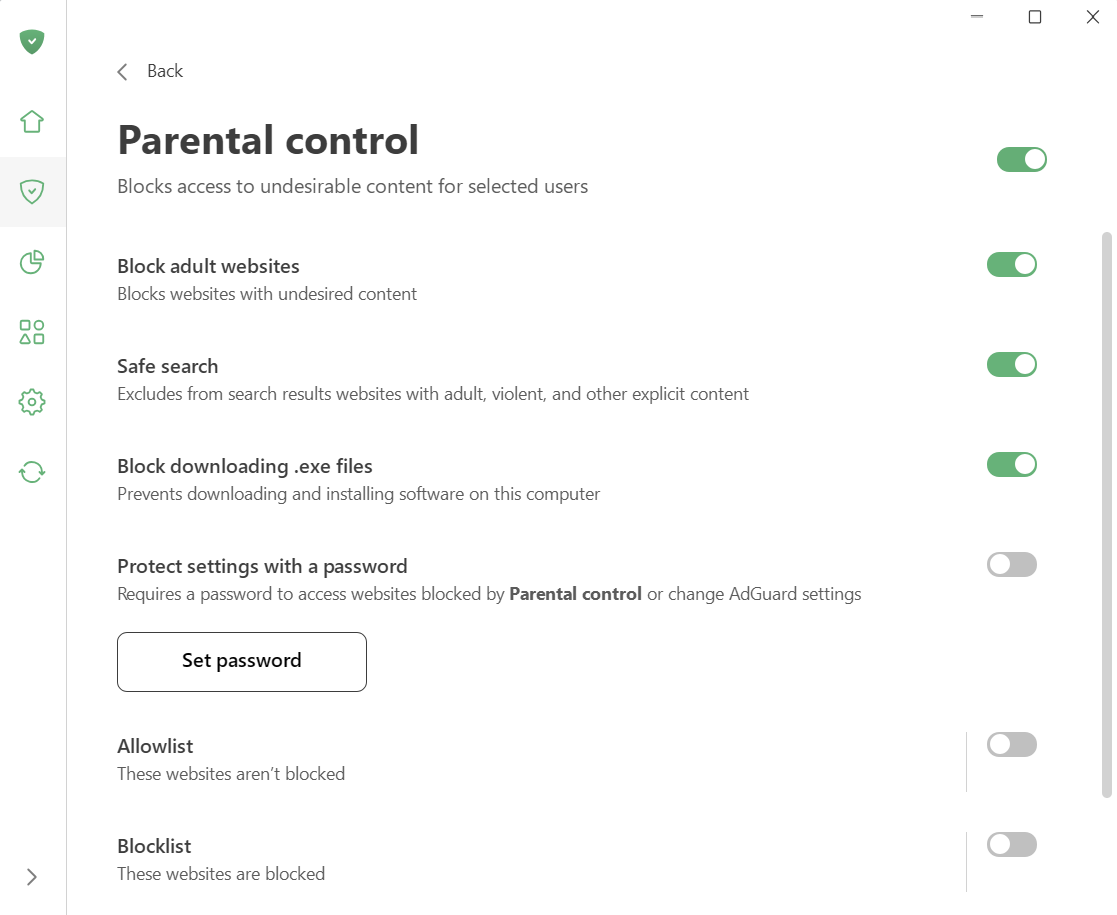 Parental control *border*