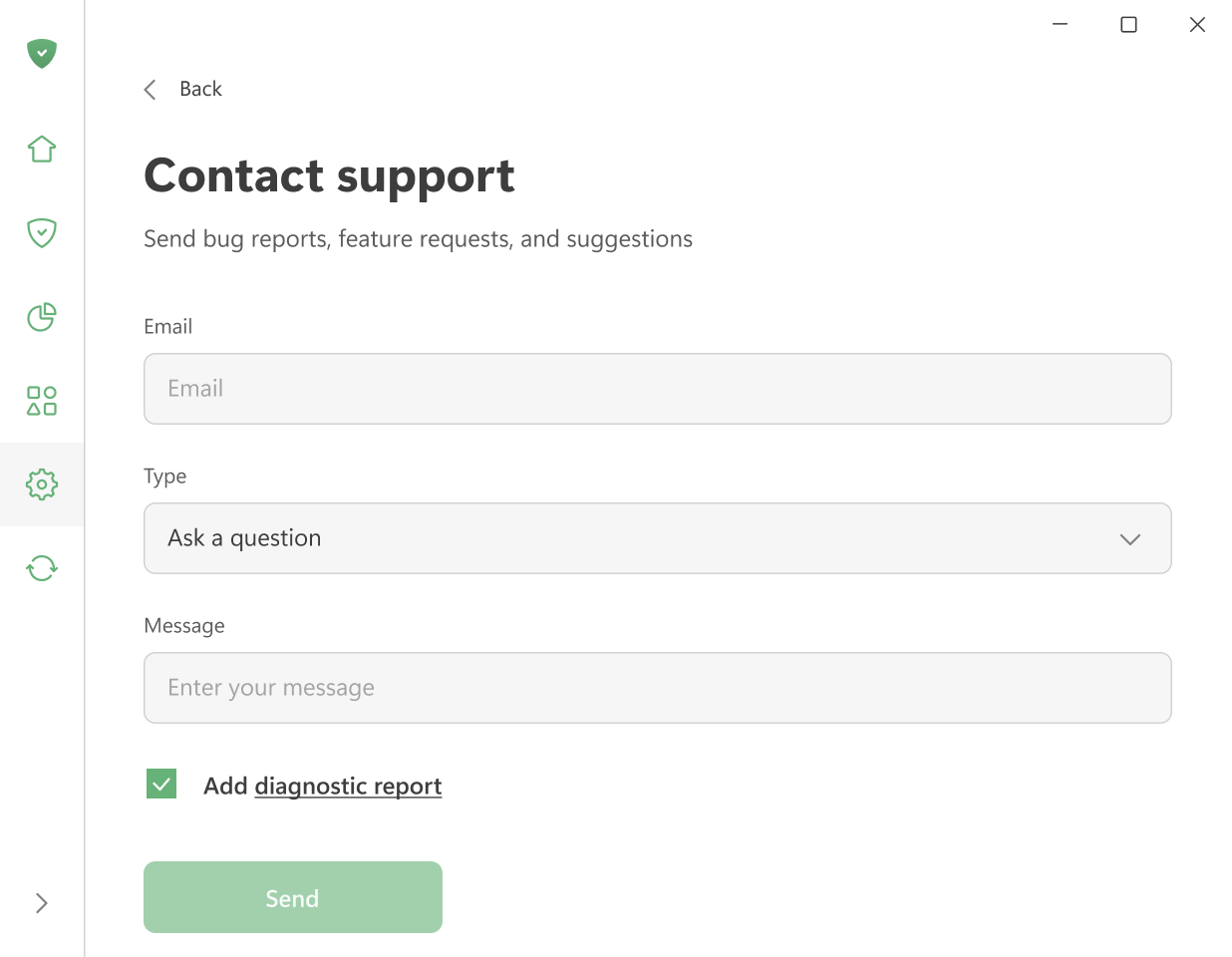 Diagnostic report option *border