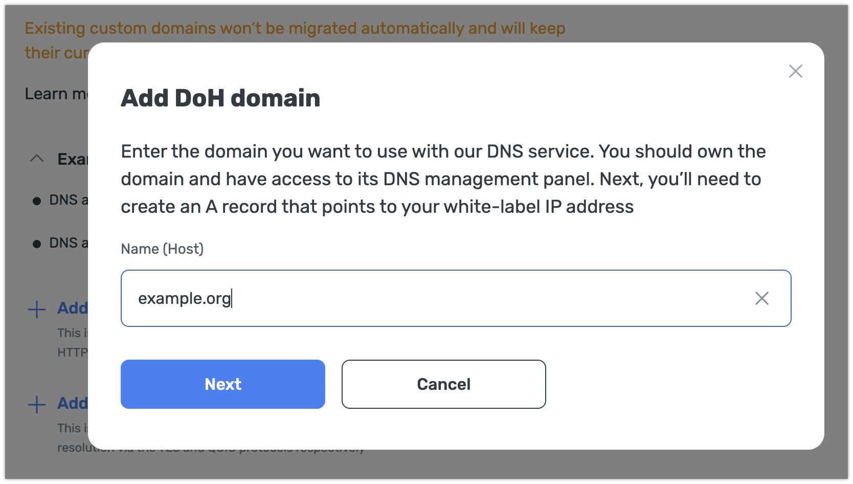 Entering the domain