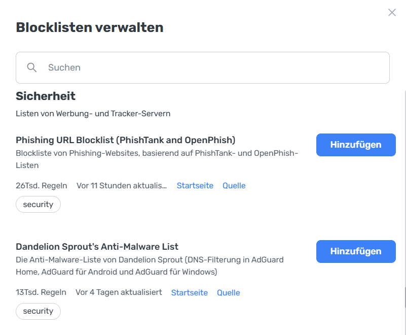 Sicherheitsblocklisten *border