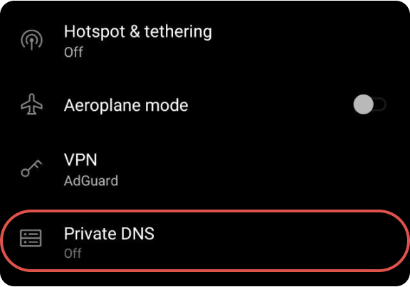 Private DNS *mobile_border