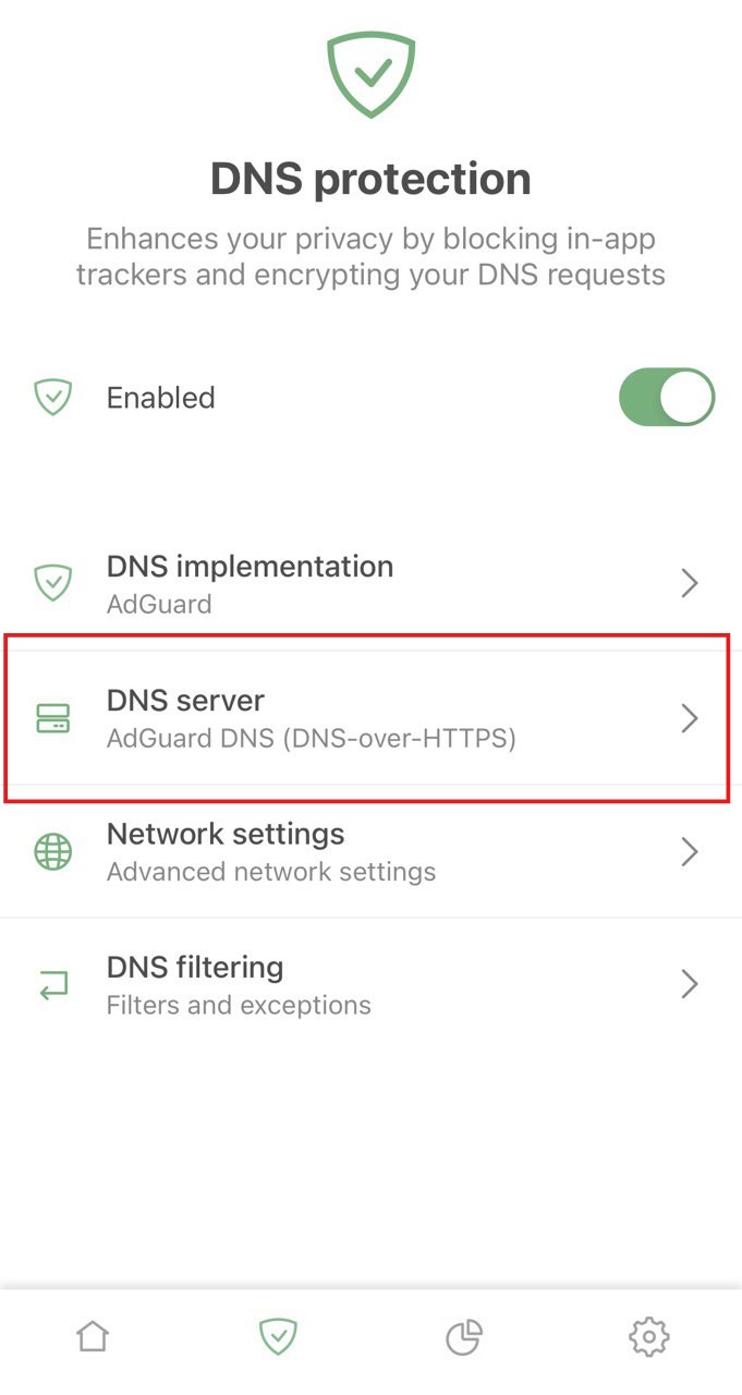 adguard add dns ios