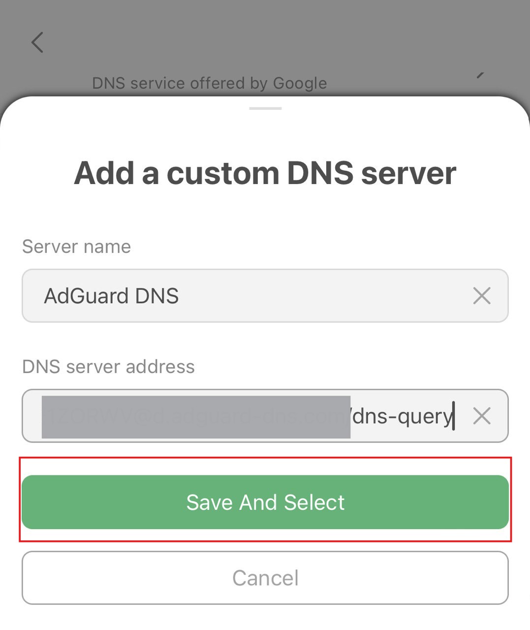 adguard ios dns