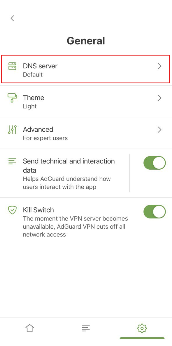 adguard add dns ios