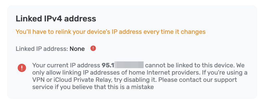 Linked IPv4 address *border