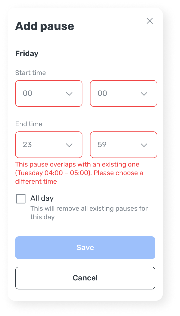 Overlapping intervals *mobile