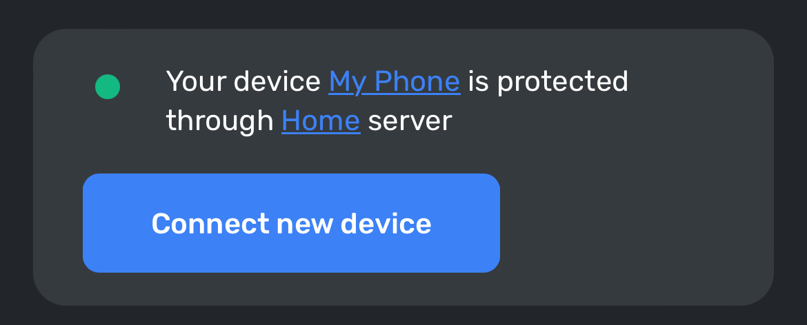 Device is connected