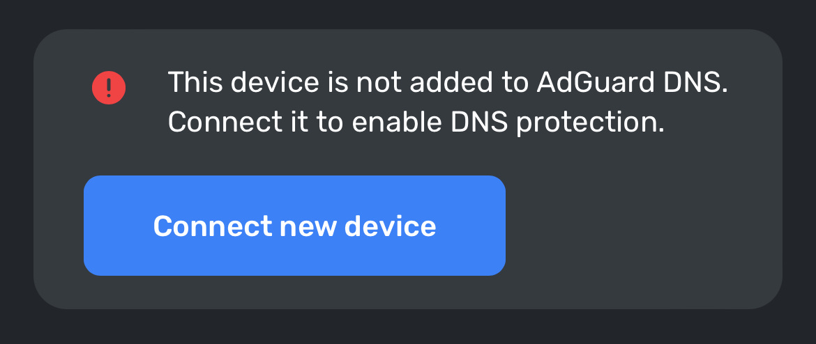 Device is not connected