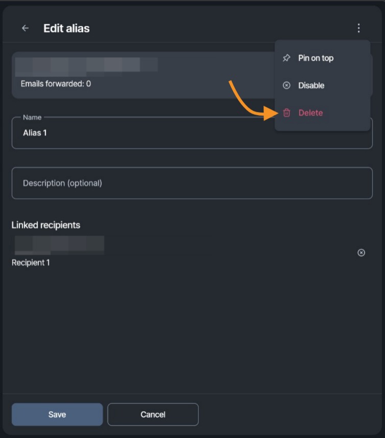 Delete alias *border