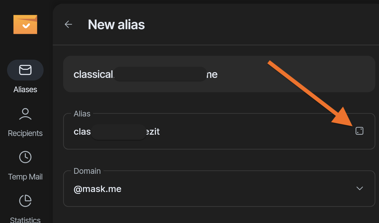 Shuffle an alias