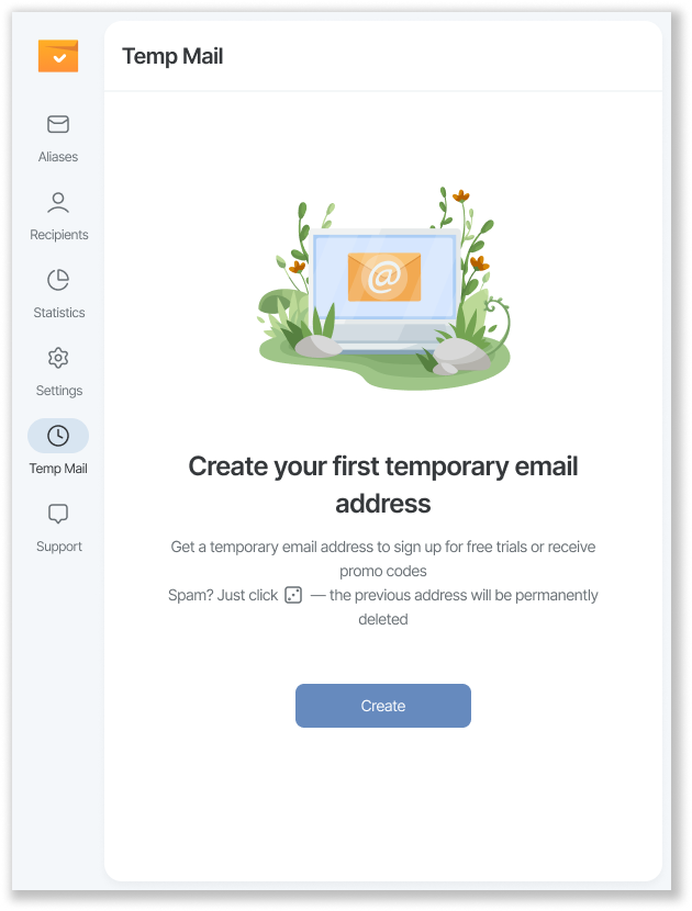 Temp Mail in AdGuard Mail