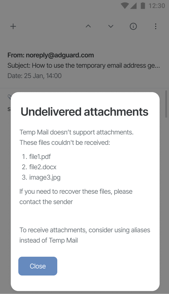 Undelivered attachments *border
