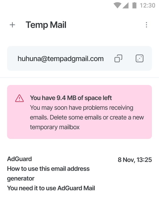 Inbox limit *border