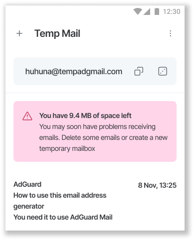 Inbox limit *border