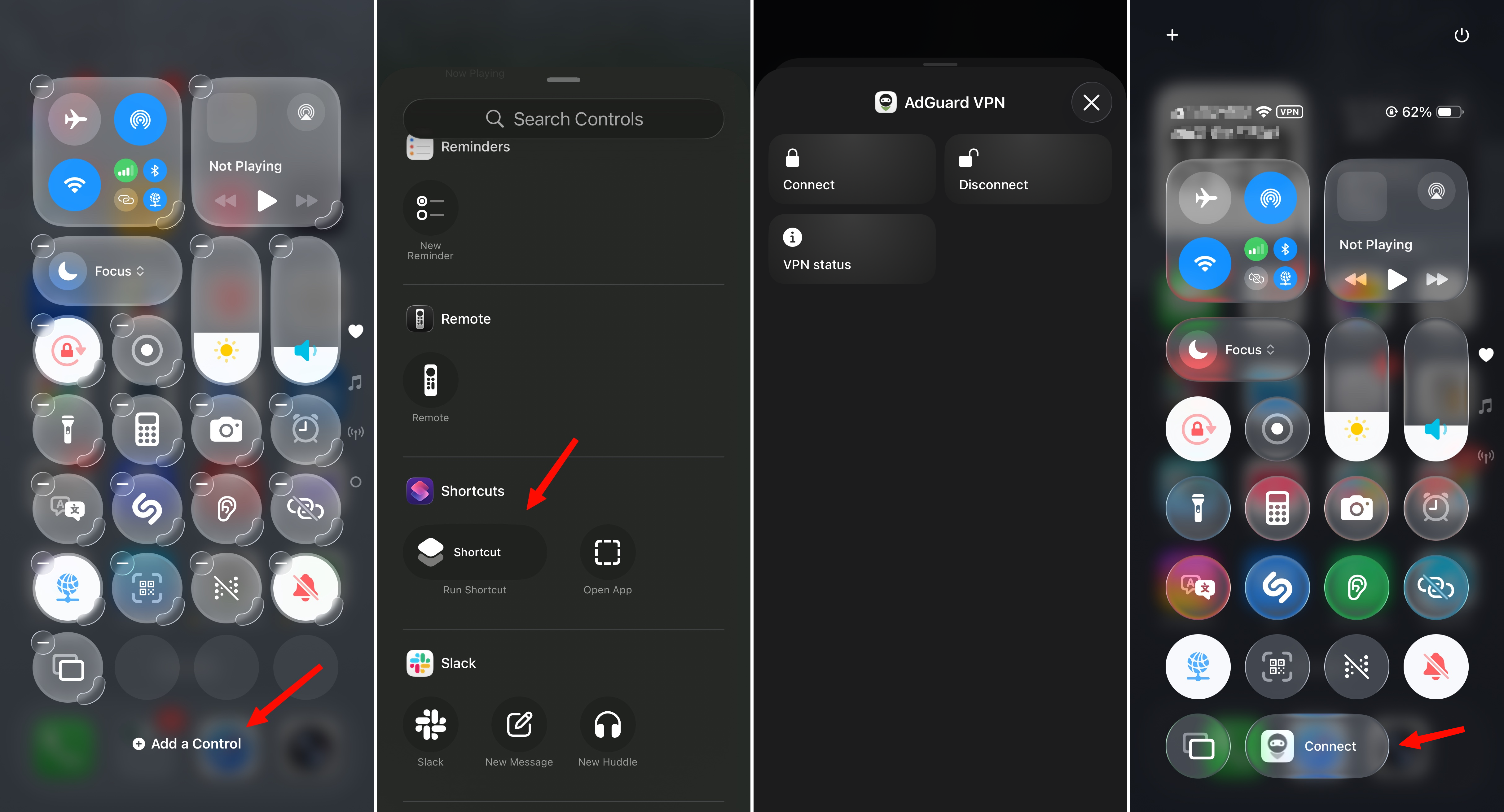 Add shortcut to Control Center