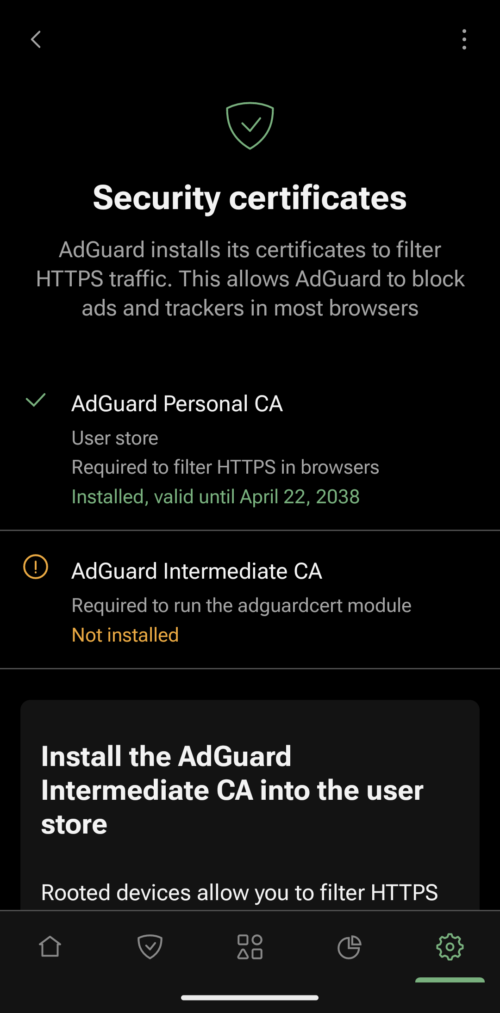 adguard certificate