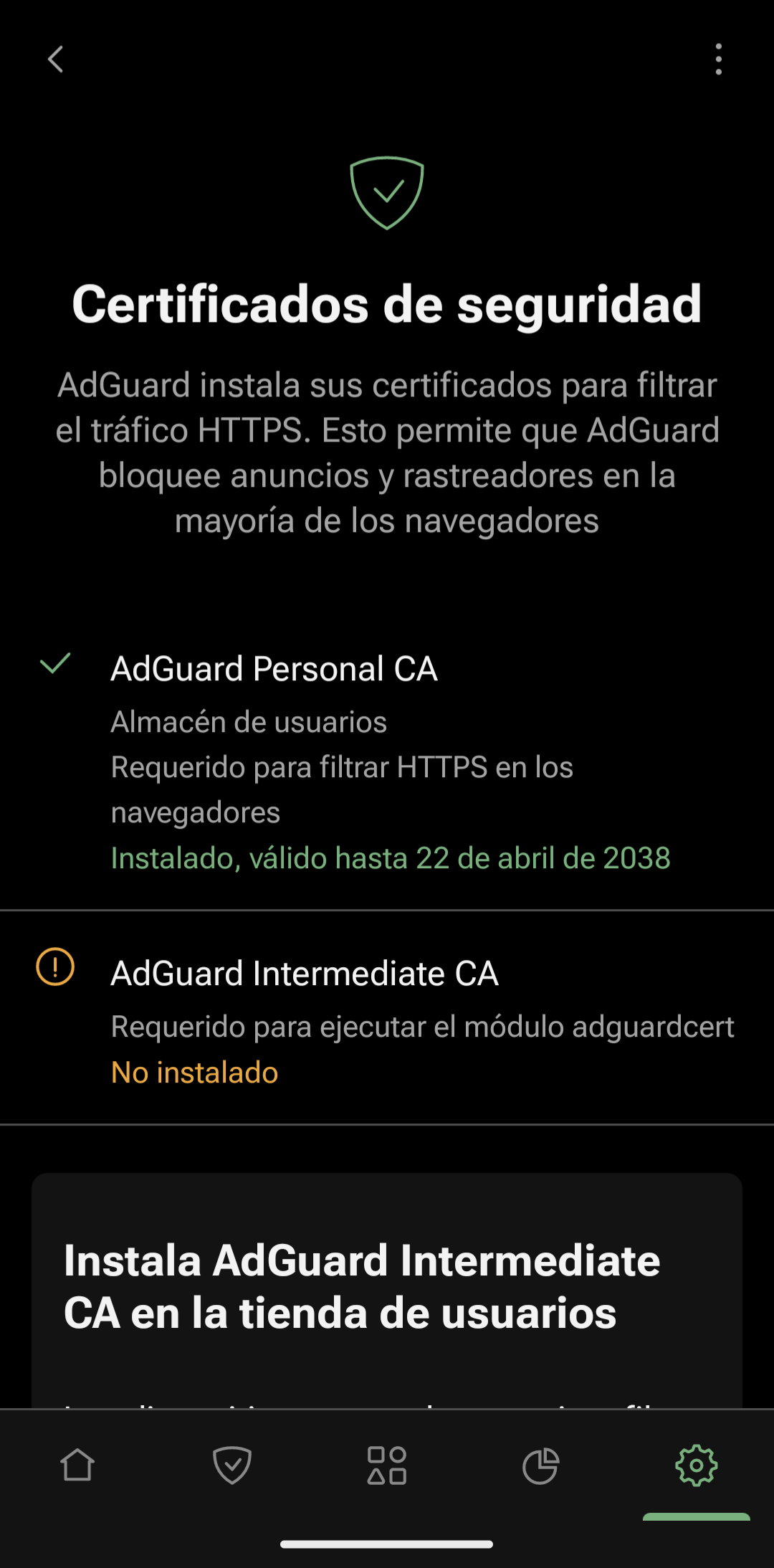 filtrado https adguard