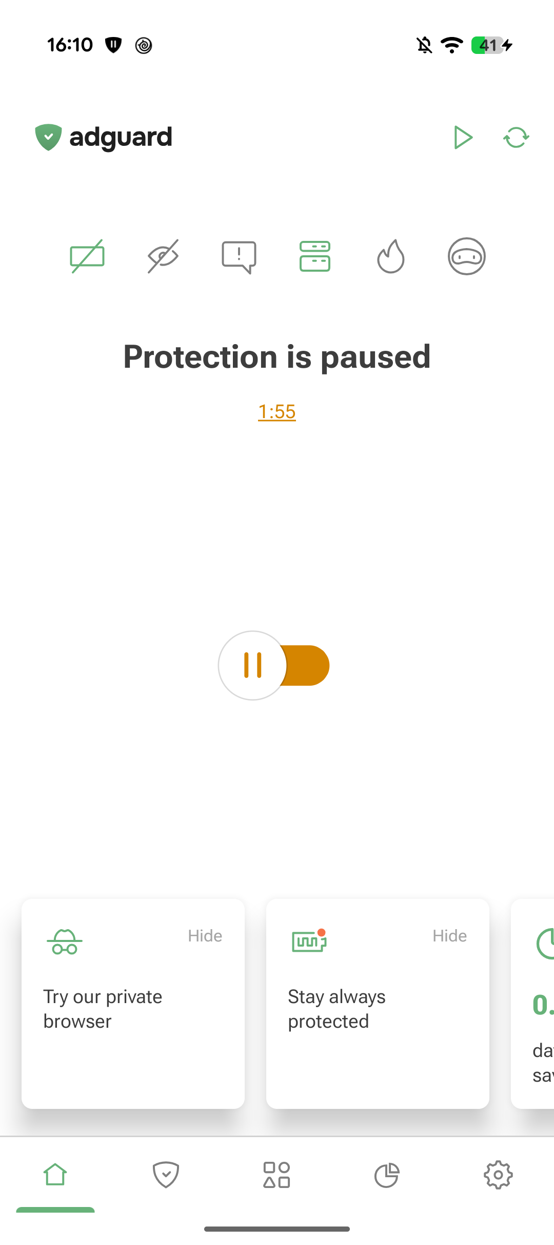 Pause protection *mobile