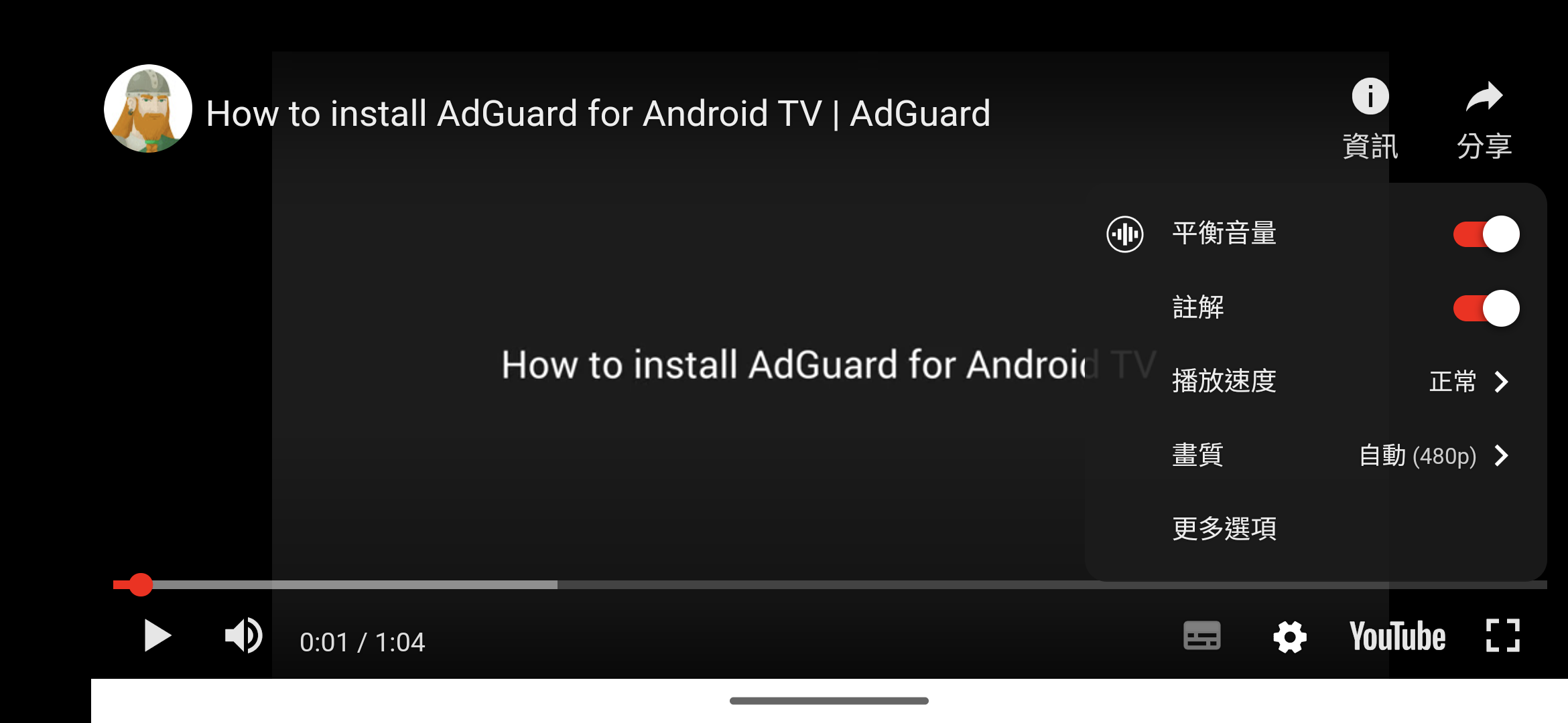 AdGuard 播放器設定