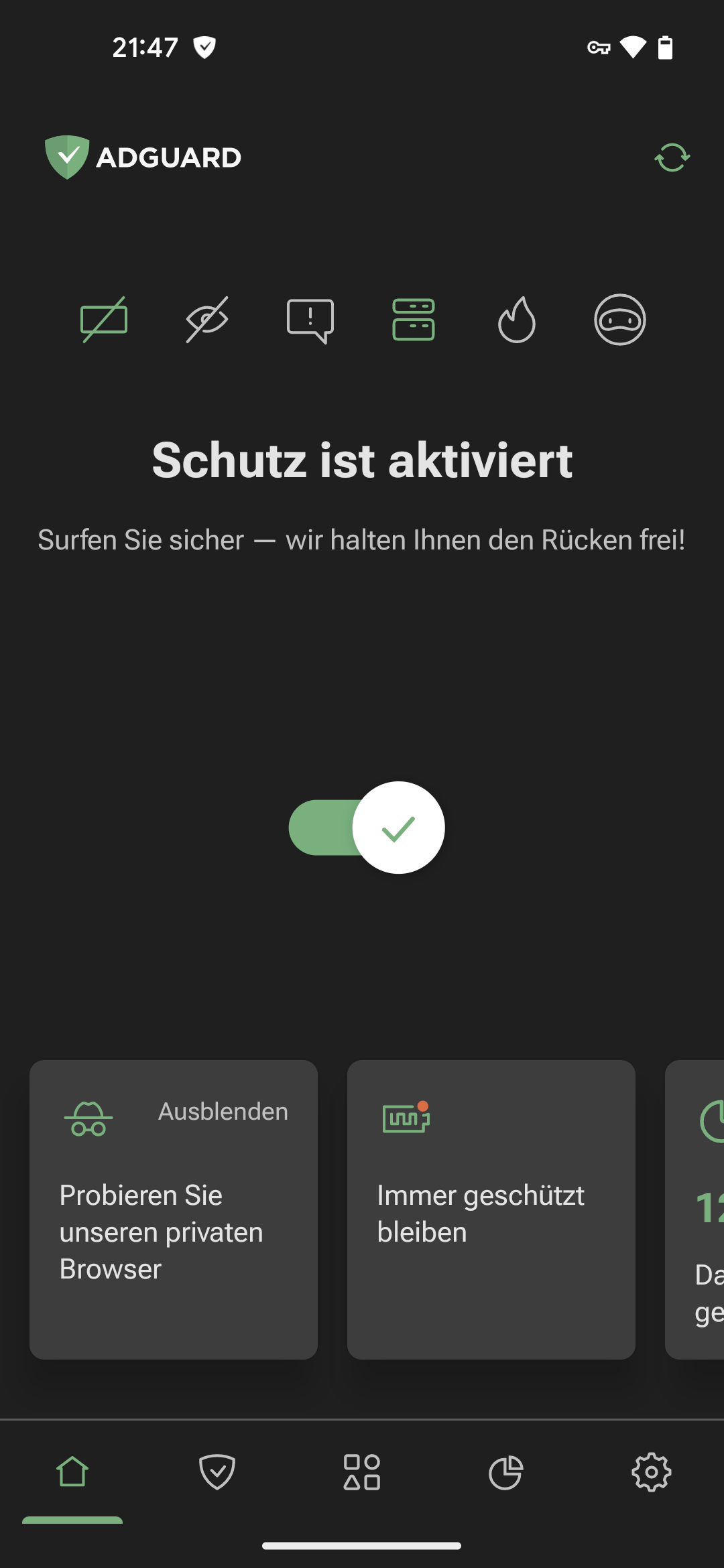 Probieren Sie unseren privaten Browser *mobile