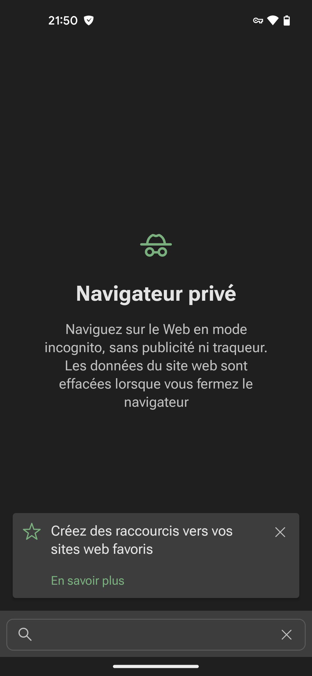 Navigateur privé *mobile_border