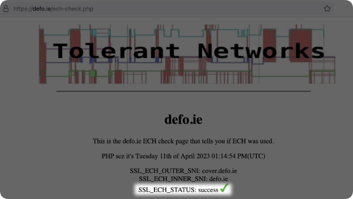 How to check if ECH is on