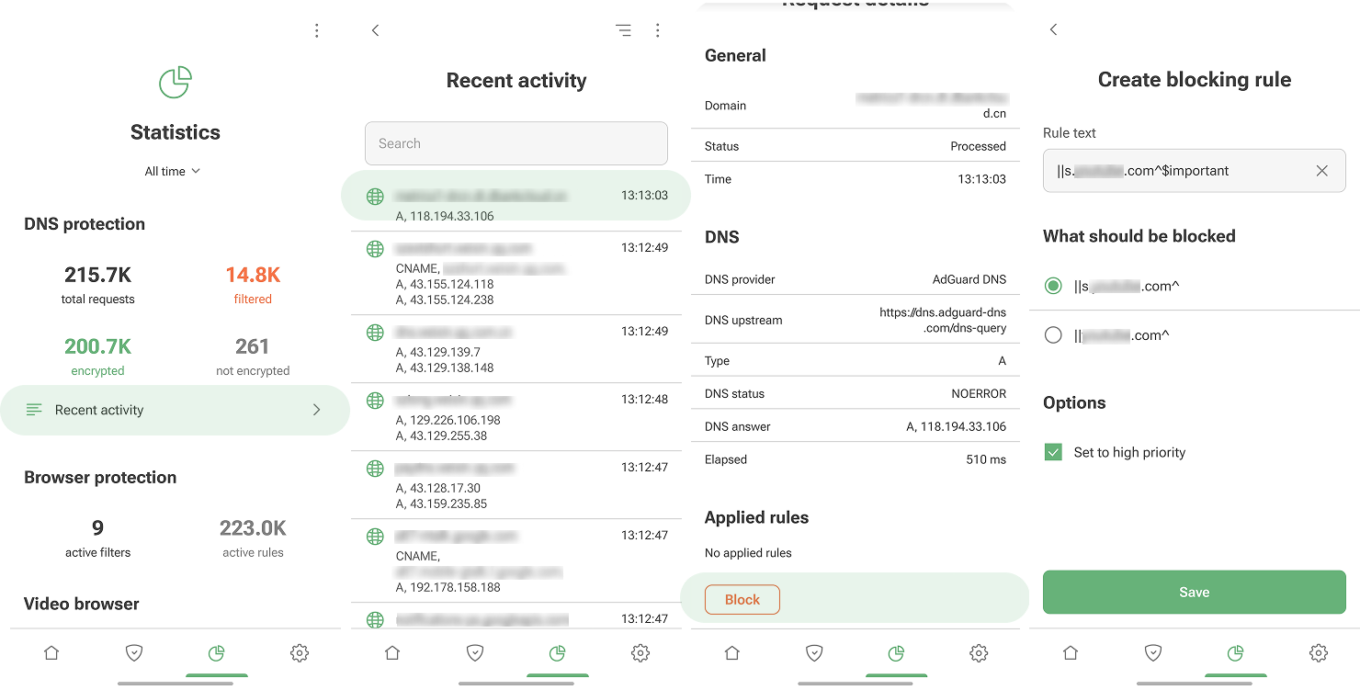 Create blocking rule *mobile