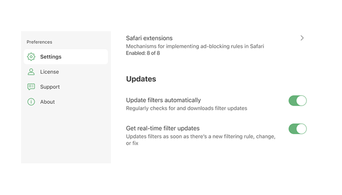 Получать обновления фильтров в реальном времени *border