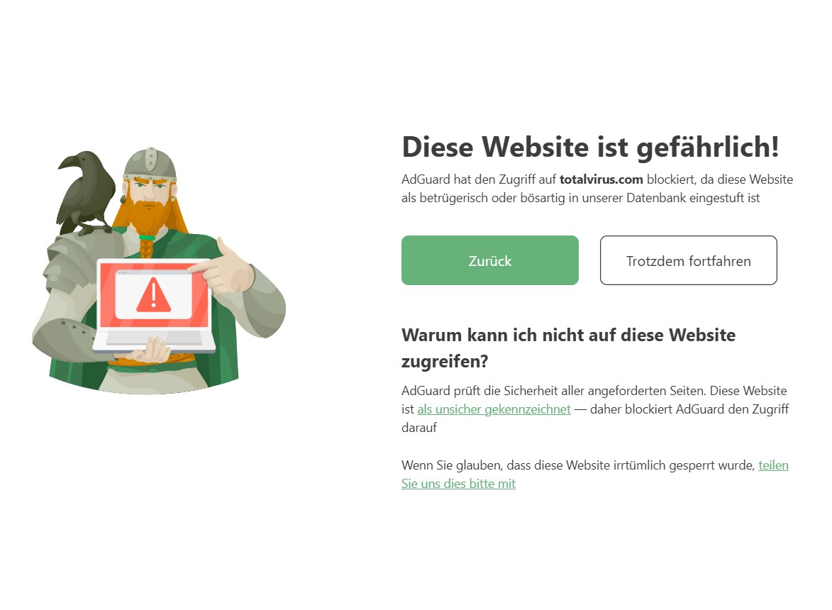 Interaktive Blockierungsseiten *border