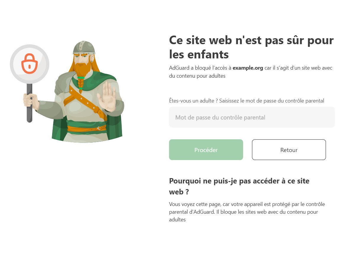 Site web bloqué par le Contrôle Parental *border