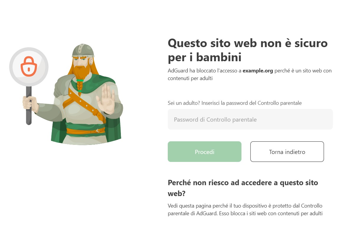 Sito web bloccato da Controllo Parentale *border