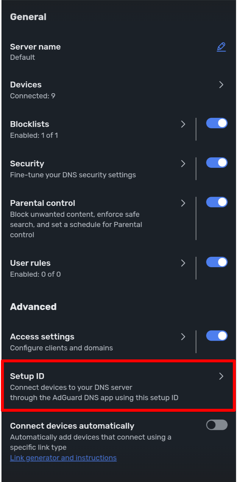 Setup ID *mobile_border