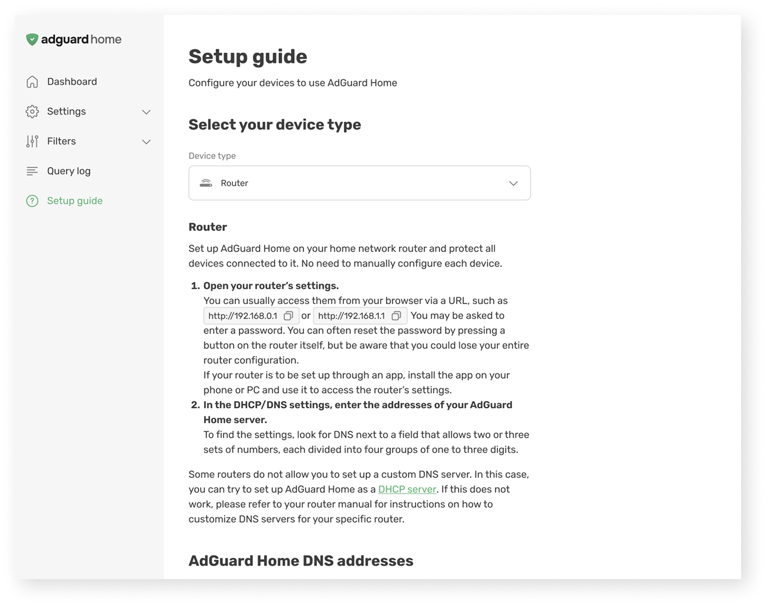 Setup guide
