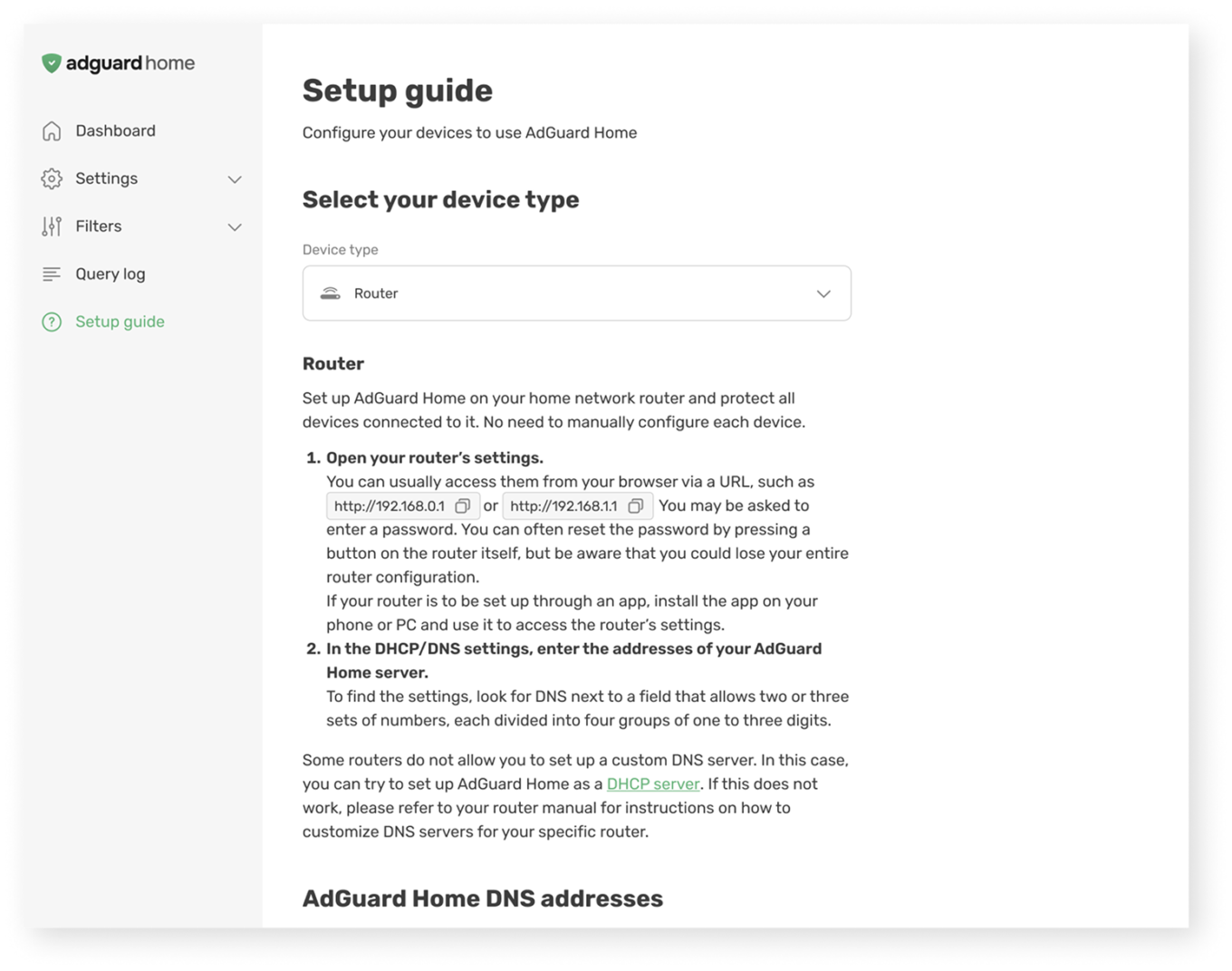 Setup guide