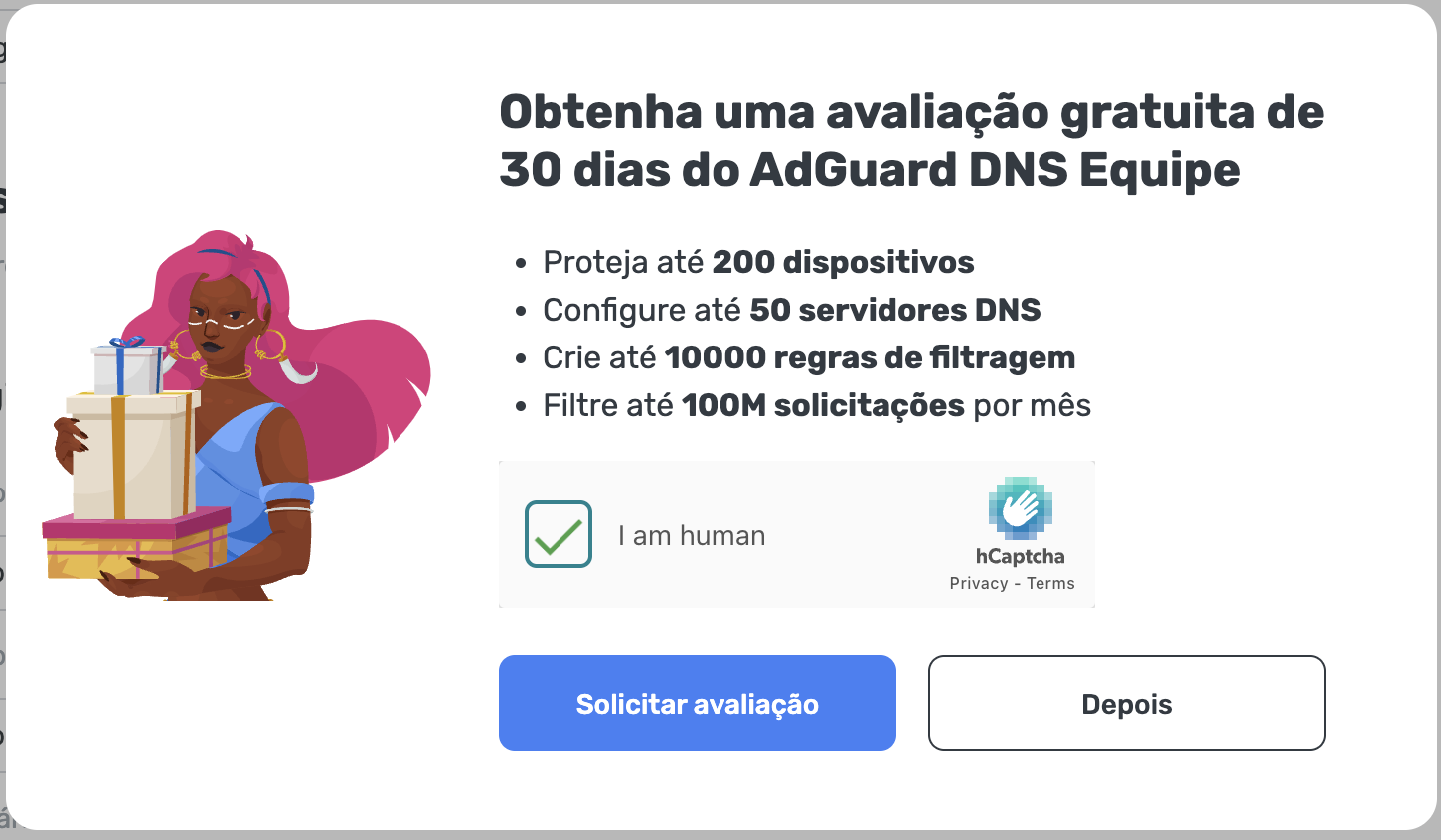 Teste do plano Equipe
