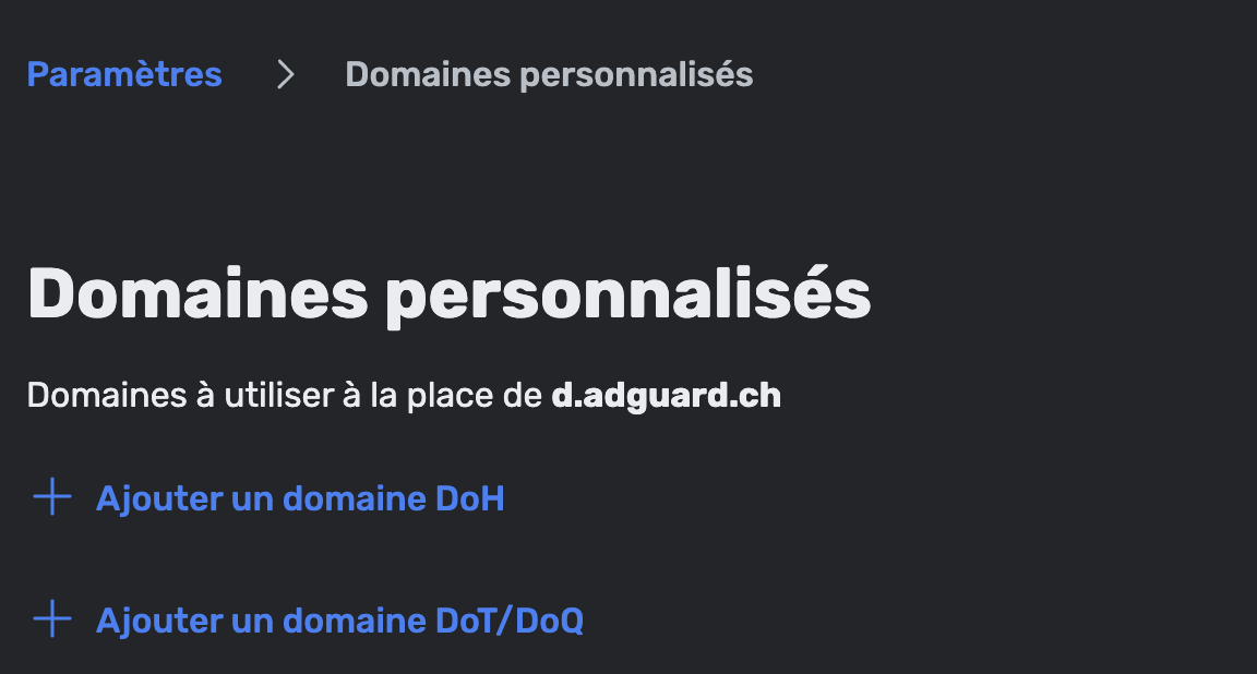 Choisissez le protocole *mobile